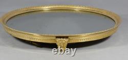Large mirrored plateau, Empire-period centerpiece in gilt bronze, 19th century