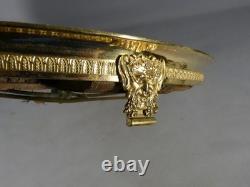Large mirrored plateau, Empire-period centerpiece in gilt bronze, 19th century