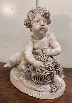 Lebrun glazed terracotta putti, late 19th century