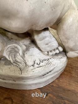 Lebrun glazed terracotta putti, late 19th century