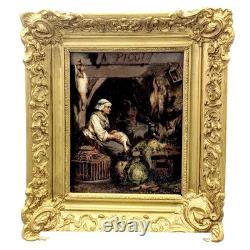 Leonard Saurfelt pair of oil paintings on panel, interior scenes, 19th century