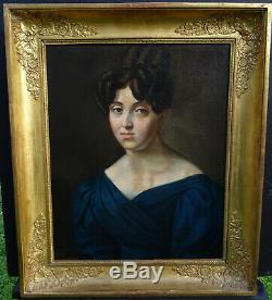 Leonardo Poyet Portrait Of Female Epoque Louis Philippe Hst From Nineteenth Century