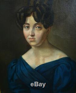 Leonardo Poyet Portrait Of Female Epoque Louis Philippe Hst From Nineteenth Century