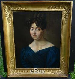 Leonardo Poyet Portrait Of Female Epoque Louis Philippe Hst From Nineteenth Century