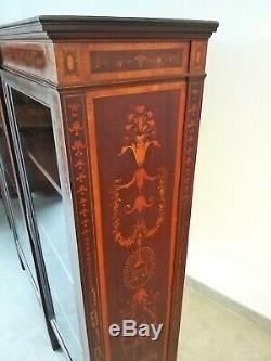 Library Mahogany And Marquetry Late Nineteenth Time England Library 19th
