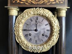 Light wood and gilded bronze pendulum clock / Restoration period / 19th century