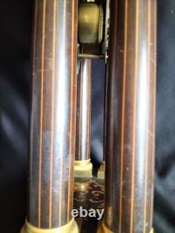 Light wood and gilded bronze pendulum clock / Restoration period / 19th century