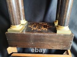 Light wood and gilded bronze pendulum clock / Restoration period / 19th century