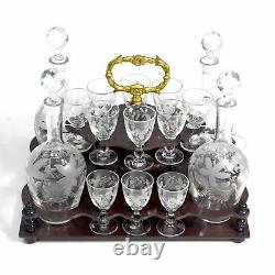 Liqueur Cellar Garnish In Walnut Era Napoleon III Xixth