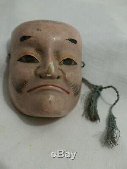 Little Theater Mask Nô Era Japanese Carved Painted Edo XIX Old No. 1