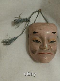 Little Theater Mask Nô Era Japanese Carved Painted Edo XIX Old No. 1