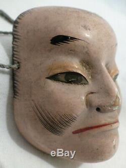 Little Theater Mask Nô Era Japanese Carved Painted Edo XIX Old No. 1