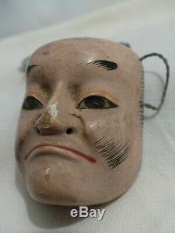 Little Theater Mask Nô Era Japanese Carved Painted Edo XIX Old No. 1