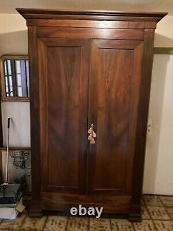 Louis Philippe Walnut Armoire from the 19th Century with Shelves