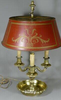 Louis XIV Bouillatte Lamp In Bronze And Painted Sheet, Era Xixth