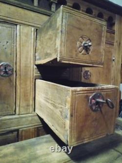 Louis XIV period oak trade cabinet buffet