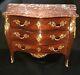 Louis Xv Curved Cabinet In Marquetry, 19th Century Era