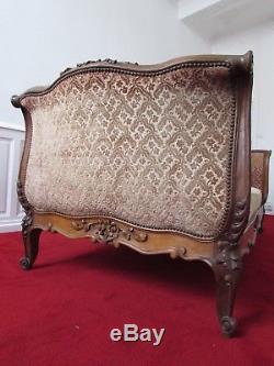 Louis XV Rest Bed Walnut Carved Rocaille Sultane Style Xixth