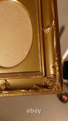 Louis XV Style Gilded Wood and Stucco Frame, Late 19th Century