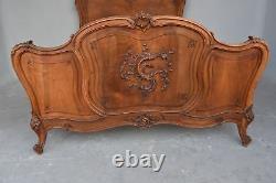 Louis XV Style Walnut Bed At The End Of The 19th Century