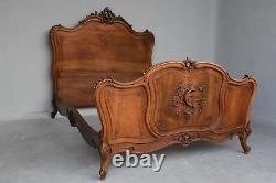 Louis XV Style Walnut Bed At The End Of The 19th Century