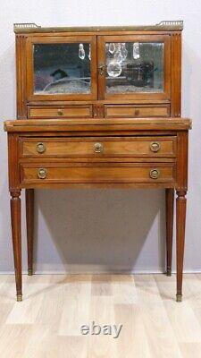 Louis XVI Bonheur Du Jour, Cherry Wood Bureau, 19th Century