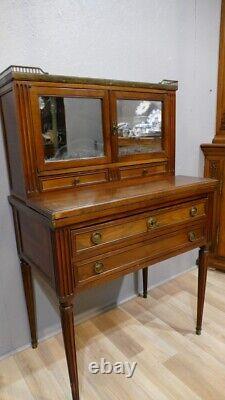 Louis XVI Bonheur Du Jour, Cherry Wood Bureau, 19th Century