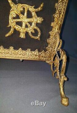 Louis XVI Firefold Bronze Brass Carquois Time Napoleon III End Xixth L 71 CM