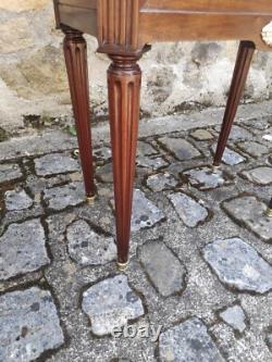 Louis XVI Period Commode Table Chest of Drawers Stamped J. F. Leleu in Mahogany 18th Century