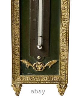 Louis XVI Style Golden Bronze Poser Thermometer Noud Ribbons Epoque XIX Ème