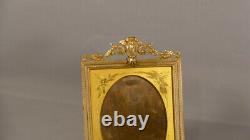 Louis XVI Style Photo Frame In Bronze And Golden Brass, Era Xixth Century