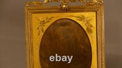 Louis XVI Style Photo Frame In Bronze And Golden Brass, Era Xixth Century