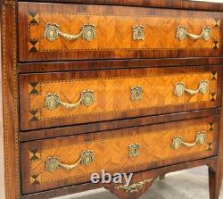 Louis XVI period commode in marquetry, 18th century