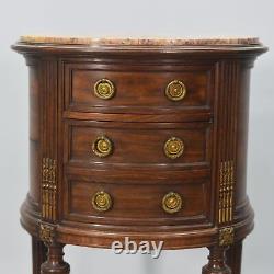 Louis XVI style mahogany bedside table from the 19th century