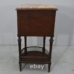 Louis XVI style mahogany bedside table from the 19th century