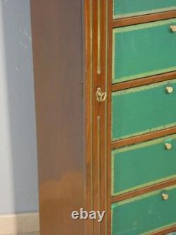 Louis XVI-style mahogany chest of drawers with marble top, late 19th century <br/>

