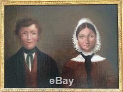 Lovely Paintings Xixth Couple Portrait Empire Restoration