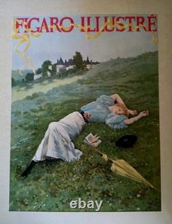 Lucius Rossi 1896 Spring Illustrated Figaro Chromogravure Original Belle Époque