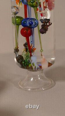 Ludion, Glass Bottle with Floating Threaded Glass Figurines, 19th Century