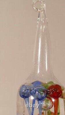 Ludion, Glass Bottle with Floating Threaded Glass Figurines, 19th Century