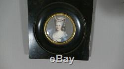 Madame De Lamballe, Miniature Signed VD Time XIX