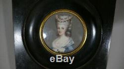 Madame De Lamballe, Miniature Signed VD Time XIX