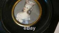 Madame De Lamballe, Miniature Signed VD Time XIX