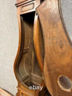 Magnificent 19th Century parquet clock in walnut, burl, and marquetry