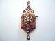 Magnificent Pendant Pin Old Gold 18k Diamonds Time Xix Th 18 Ct Gold