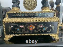 Magnificent Poetic Clock Napoleon III Era With Columns 19th