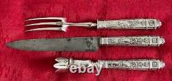 Magnificent set of silver service cutlery from the late 19th century