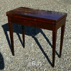 Mahogany Game Table, Restoration Period Old Nineteenth