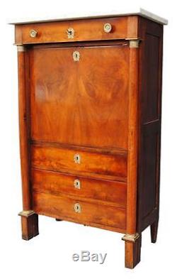 Mahogany Secretary Flamed Empire Style Xixth