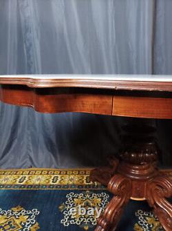 Mahogany and marble table from the 19th century